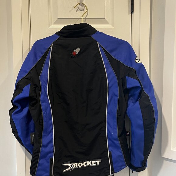 Joe Rocket Women’s Motorcycle Jacket Medium Blue Black Padded & Lined Moto Style - Picture 2 of 9